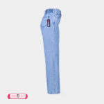 خرید عمده شلوار جین زنانه مدل جدید نیم بگ رنگ آبی و سفید کد 2247